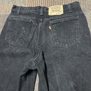 Vtg Levi's 550 Jean Shorts Men's 34 Black Denim Orange Tab USA Jorts Grunge